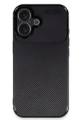 LitaeTrend iPhone 16 Plus Kılıf Auto Focus Karbon Kapak - Siyah thumbnail 4