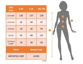 MDB Kadın Uzun Kollu Kruvaze Yakalı Yanları Taşlı Yırtmaçlı Uzun Ithal Krep Elbise thumbnail 5