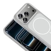 iPhone 17 Pro Max Kılıf M-Safe Şarj Özellikli Metal Kamera Çerçeveli Sanremo Silikon Kılıf thumbnail 11