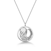 Çember Başak Burcu Gümüş Kolye - Gümüş thumbnail 1