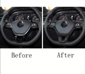 Golf 7 Jetta Passat Tiguan Polo-T-Roc 2017-2022 Karbon Görünümlü Direksiyon Kapak thumbnail 5