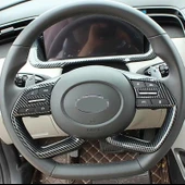 Hyundai i20 Elentra Bayon 2020-2024 Karbon Görünümlü Direksiyon Kapak thumbnail 3