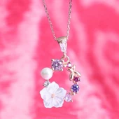 İtalyan TaAltınm Soft Çiçekler Flowers Gümüş Kolye - Rose thumbnail 2