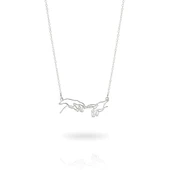 Buluşan Eller Gümüş Kolye - Gümüş thumbnail 1