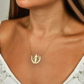 Adalet Simgesi Gümüş Kolye - Rose thumbnail 2