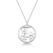 Çember Oğlak Burcu Gümüş Kolye - Gümüş thumbnail 1