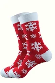 Unisex Noel Çorabı | Noel Baba, Geyik veya Kar Adamı Desenli Orta Bilek Çorap (1 Çift) – Rastgele Model thumbnail 4
