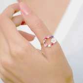 Işıltı Rüyası Manolya Çiçeği Gümüş Yüzük - Gümüş thumbnail 4