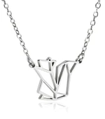 Sincap Origami Gümüş Kolye - Gümüş thumbnail 1