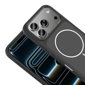 iPhone 17 Pro Max Kılıf M-Safe Şarj Özellikli Metal Kamera Çerçeveli Sanremo Silikon Kılıf thumbnail 7