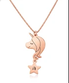 Ponny Harfli Gümüş Kolye - Rose thumbnail 1