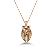 Gümüş Baykuş Kolye - Rose thumbnail 1