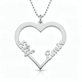 Kalp İsimli Gümüş Kolye - Gümüş thumbnail 1