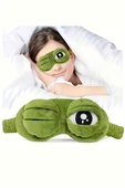Süper Yumuşak Kurbağa Uyku Maskesi | Rahat Seyahat ve Şekerleme Göz Bandı (1 Adet) thumbnail 1
