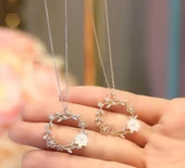 Mevsim Serenatı Flowers Gümüş Kolye - Rose thumbnail 2