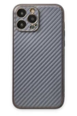 LitaeTrend iPhone 13 Pro Kılıf Coco Karbon Silikon - Gri thumbnail 1