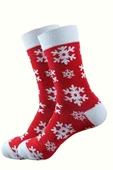 Unisex Noel Çorabı | Noel Baba, Geyik veya Kar Adamı Desenli Orta Bilek Çorap (1 Çift) – Rastgele Model thumbnail 4
