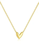 Soft Heart Altın Dokunuş Minimal Kadın Gümüş Kolye thumbnail 1