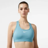 Nike Swoosh Medium Support Kadın Mavi Bra (dar kalıp) thumbnail 2
