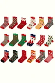 Unisex Noel Çorabı | Noel Baba, Geyik veya Kar Adamı Desenli Orta Bilek Çorap (1 Çift) – Rastgele Model thumbnail 5
