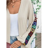 Lucky Life Kadın Uzun Kollu önü Açık şardonlu Kaşkorse Ceket thumbnail 1