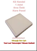 K2 18w 22x22 Kare Sıva Üstü Led Panel Günışığı 3000k Beyaz Kasa IP20 S.Ü. thumbnail 2