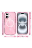 LitaeTrend iPhone 16 Plus Kılıf Star Magsafe Kapak - Pembe thumbnail 3