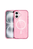 LitaeTrend iPhone 16 Plus Kılıf Star Magsafe Kapak - Pembe thumbnail 1