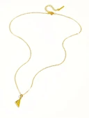 Golden Prism Işıltılı Minimal Kadın Gümüş Kolye thumbnail 3