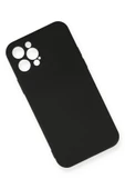 LitaeTrend iPhone 12 Pro Max Kılıf Nano içi Kadife Silikon - Siyah thumbnail 2
