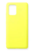 LitaeTrend Samsung Galaxy A91 / S10 Lite Kılıf Nano içi Kadife Silikon - Sarı thumbnail 1