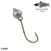 Mafsallı Jighead - Hareketli Kurşunlu İğne - Fishack - 5 Gram - 3'lü Paket thumbnail 1