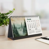 2026 Orman Masa Takvimi | Üç Aylık Takvim - Önceki Ay Sonraki Ay | Doğa ve Ağaç İllüstrasyonları | Minimal Ofis ve Ev De thumbnail 10