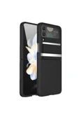 LitaeTrend Samsung Galaxy Z Flip 3 Kılıf Belt Flip Kapak - Siyah thumbnail 3