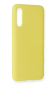 LitaeTrend Samsung Galaxy A70 Kılıf Nano içi Kadife Silikon - Sarı thumbnail 2