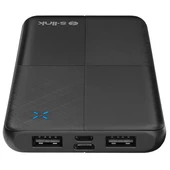 S-Link IP-G12N 10.000Mah Microusb + TYPE-C Siyah Taşınabilir Pil Şarj Cihazı Powerbank thumbnail 4