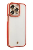 LitaeTrend iPhone 13 Pro Kılıf Liva Lens Silikon - Kırmızı thumbnail 1