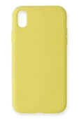 LitaeTrend iPhone XR Kılıf Nano içi Kadife Silikon - Sarı thumbnail 1