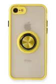 LitaeTrend iPhone 7 Kılıf Montreal Yüzüklü Silikon Kapak - Sarı thumbnail 1