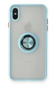 LitaeTrend iPhone X Kılıf Montreal Yüzüklü Silikon Kapak - Buz Mavi thumbnail 1