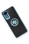 LitaeTrend Xiaomi Redmi Note 11 Kılıf Montreal Yüzüklü Silikon Kapak - Buz Mavi thumbnail 2