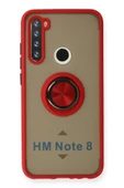 LitaeTrend Xiaomi Redmi Note 8 Kılıf Montreal Yüzüklü Silikon Kapak - Kırmızı thumbnail 1