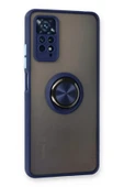 LitaeTrend Xiaomi Redmi Note 11 Pro Kılıf Montreal Yüzüklü Silikon Kapak - Lacivert thumbnail 2
