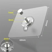 BUFFER® Süper Güçlü Çerçeve Askısı Pin Delgisiz Vidalı Tırnak Kanca Yapışkanlı Raf Tutucu Askı 4 Adet thumbnail 4