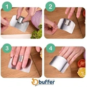 BUFFER® 2li Metal Parmak Koruyucu Hızlı ve Güvenli Kesme Paslanmaz Çelik Koruyucu Aparat thumbnail 8