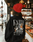 Baskılı Unisex, Sıfır Yaka Regular Sweatshirt thumbnail 6