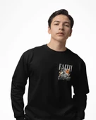 Baskılı Unisex, Sıfır Yaka Regular Sweatshirt thumbnail 4