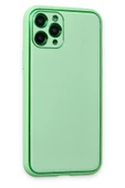 LitaeTrend iPhone 11 Pro Kılıf Coco Deri Silikon Kapak - Açık Yeşil thumbnail 2