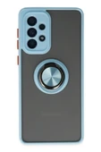 LitaeTrend Samsung Galaxy A33 5G Kılıf Montreal Yüzüklü Silikon Kapak - Buz Mavi thumbnail 1