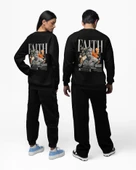 Baskılı Unisex, Sıfır Yaka Regular Sweatshirt thumbnail 7